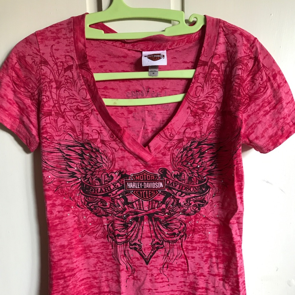 Las Vegas Harley Davidson short, hot pink